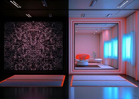 Illustration comparing procedural noise-based generation with context-aware AI level design